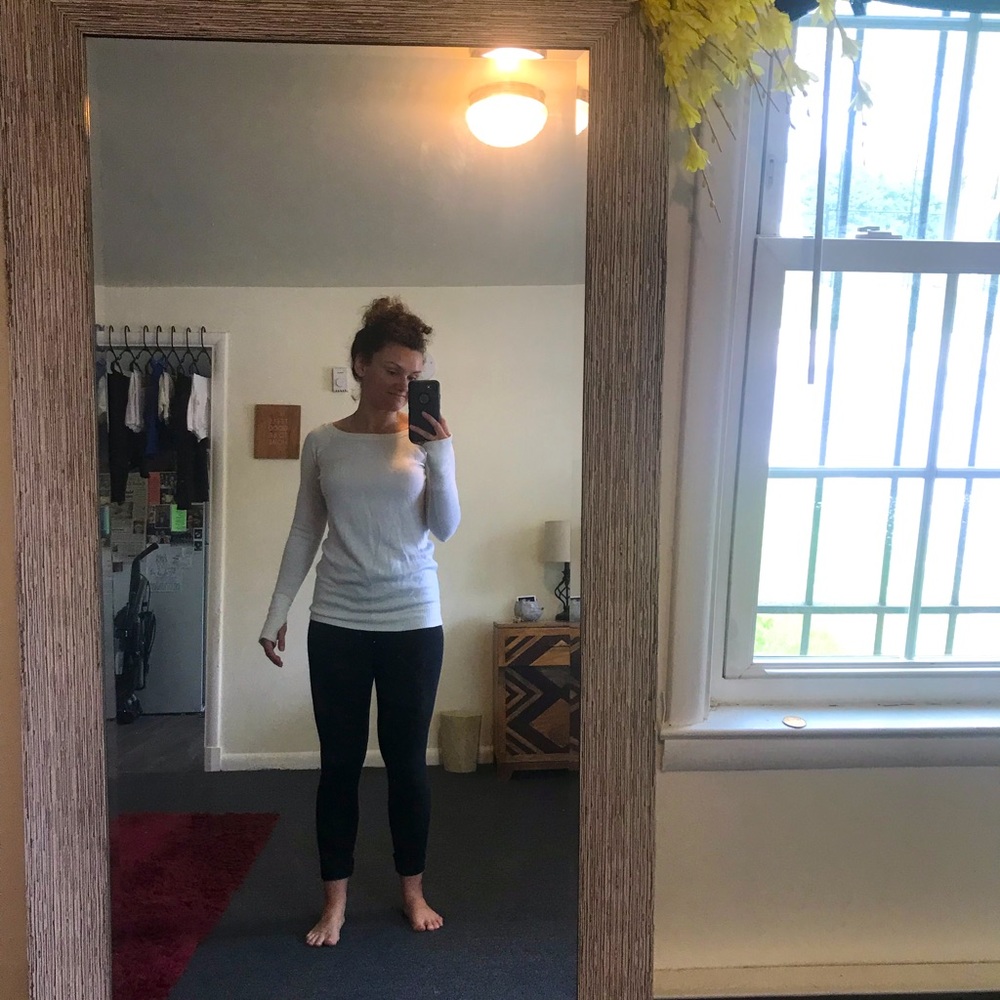 Light Gray Lulu Lemon Sweater - Size S